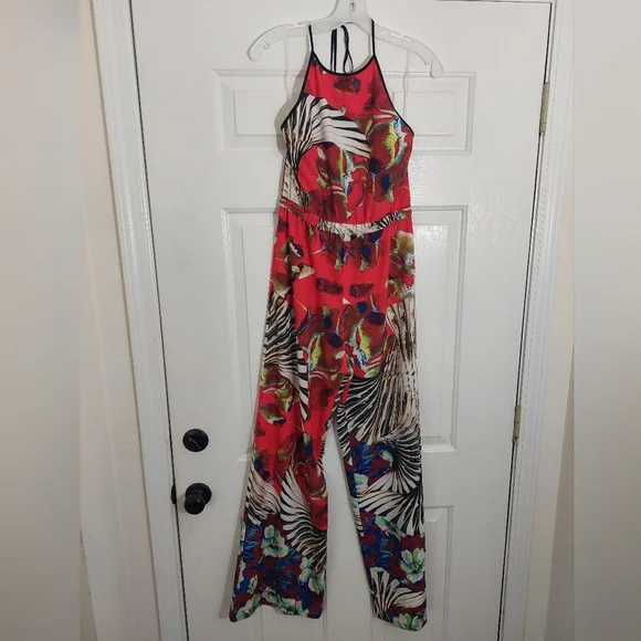 Clover CANYON Floral Halter Jumpsuit MEDIUM NWT HOST PICK! - Picture 2 of 8